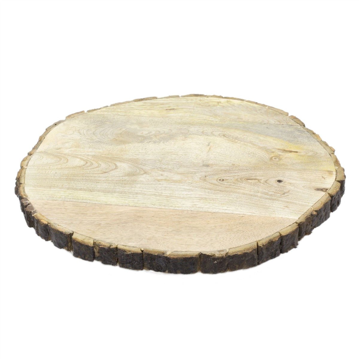 42cm Wooden Tree Trunk Cake Stand | Large Wedding Birthday Cake Round Display Board | Serving Platter Table Centerpiece Cake Stand - Tophatter Daily Deals