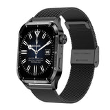 Bluetooth Call Music Playing Smart Bracelet Black steel 0 - Tophatter Daily Deals