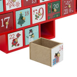 Red Wooden Christmas Tree Advent Calendar | Fill Your Own Advent Calendar Advent Calendar - Tophatter Daily Deals