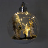 20cm LED Bauble With Christmas Scene Light Up Christmas Ball Hanging Decoration Baubles - Tophatter Daily Deals