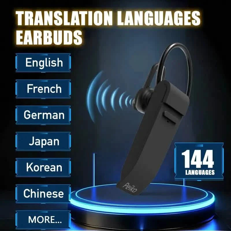 PEIKO World Language Translator Single Earbud – Real-Time Voice Translation In-Ear Headphones - Tophatter Daily Deals