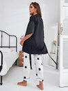 Cami, Robe, and Printed Pants Pajama Set Loungewear Sets - Tophatter Daily Deals