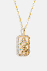 Rhinestone Constellation Pendant Copper Necklace Leo One Size Necklaces - Tophatter Daily Deals