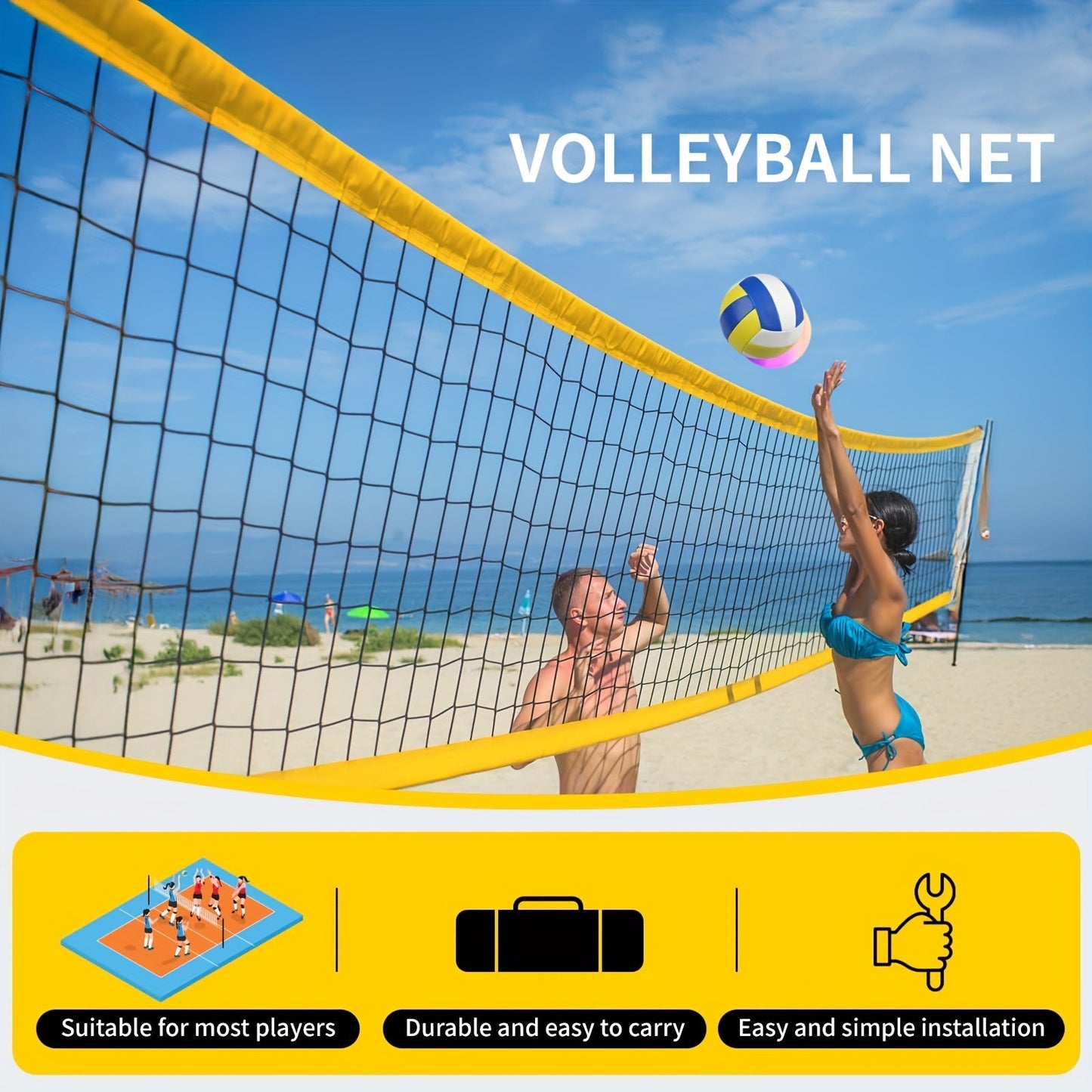 Volleyball Set Outdoor PVC Net with Accessories Sports & Outdoor - Tophatter Daily Deals
