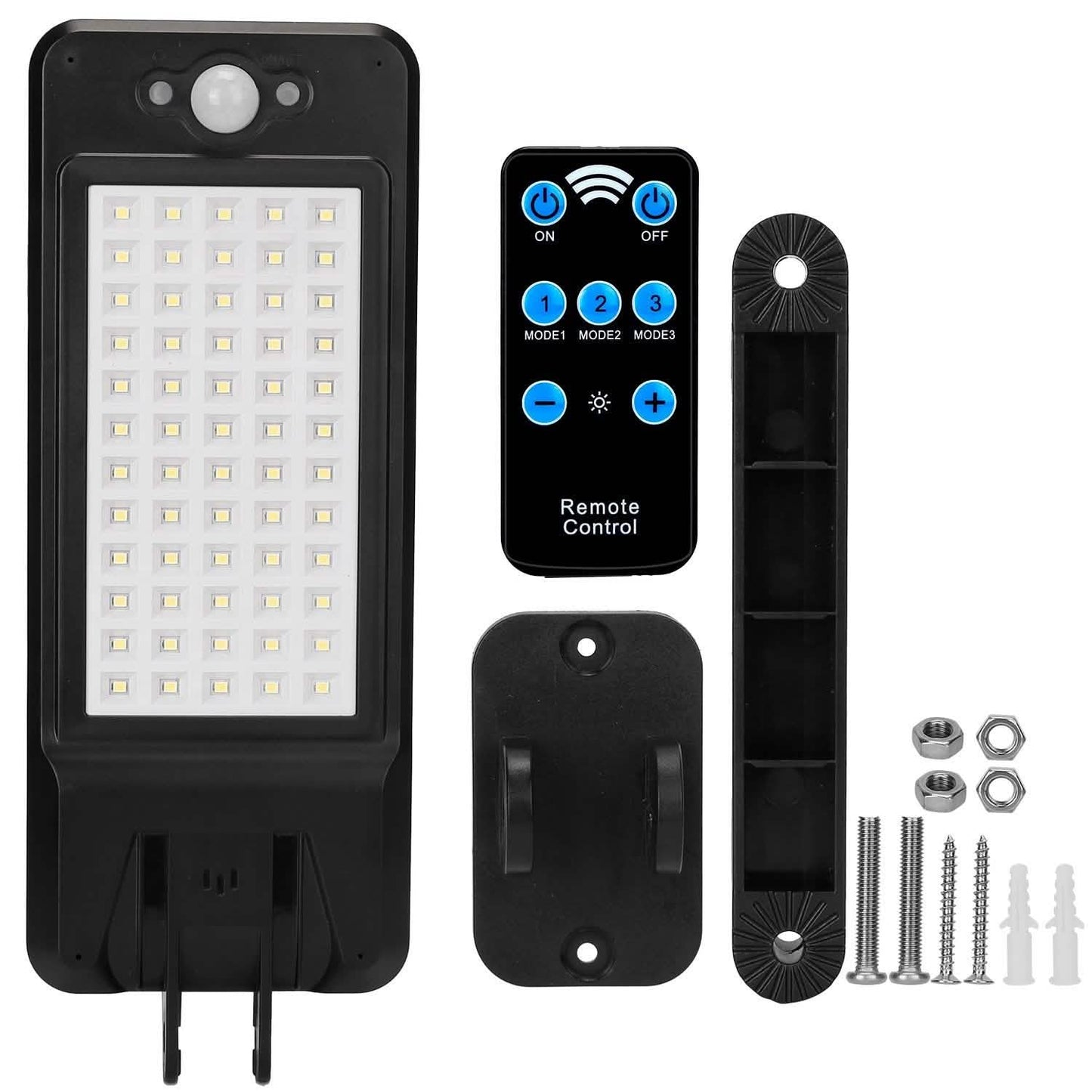 60LEDs Solar PIR Motion Sensor Remote Control Wireless Lamp Outdoor Lighting - Tophatter Daily Deals