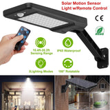 60LEDs Solar PIR Motion Sensor Remote Control Wireless Lamp Outdoor Lighting - Tophatter Daily Deals