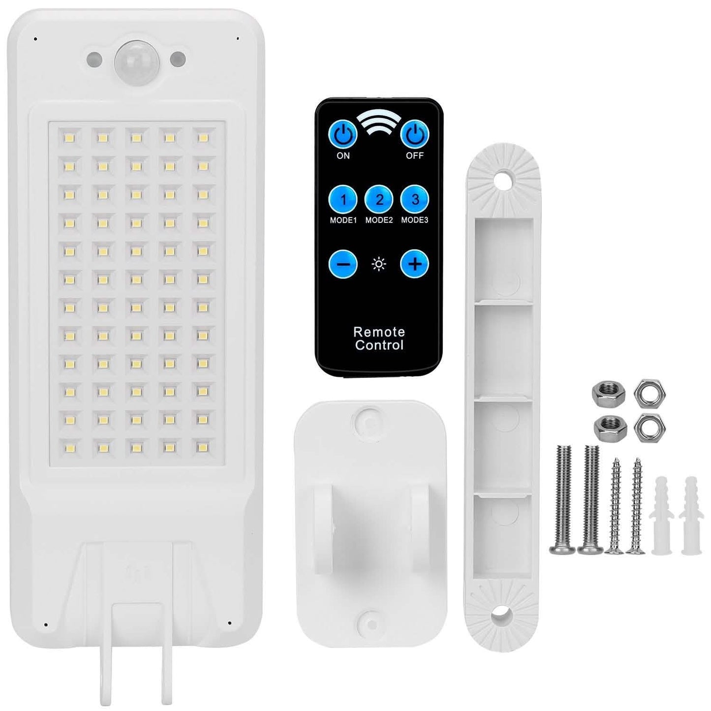 60LEDs Solar PIR Motion Sensor Remote Control Wireless Lamp Outdoor Lighting - Tophatter Daily Deals