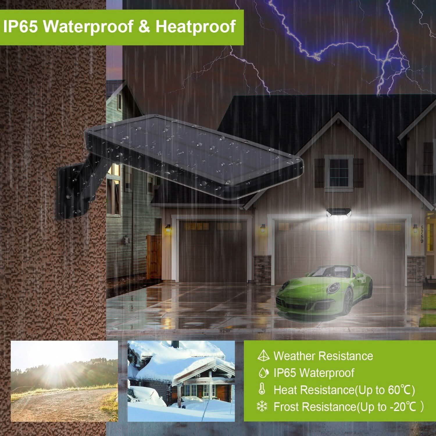 60LEDs Solar PIR Motion Sensor Remote Control Wireless Lamp Outdoor Lighting - Tophatter Daily Deals