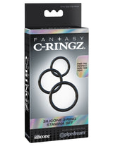 Fantasy C-Ringz Silicone Stamina Set (Black) – Silicone Ring Set > Cock Ring > Sets - Tophatter Daily Deals
