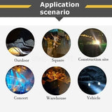 60W Solar Portable Rechargeable LED Flood Lamp Outdoor Recreation - Tophatter Daily Deals