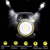 60W Solar Portable Rechargeable LED Flood Lamp Outdoor Recreation - Tophatter Daily Deals