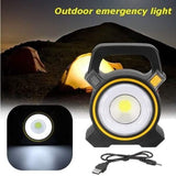 60W Solar Portable Rechargeable LED Flood Lamp Outdoor Recreation - Tophatter Daily Deals