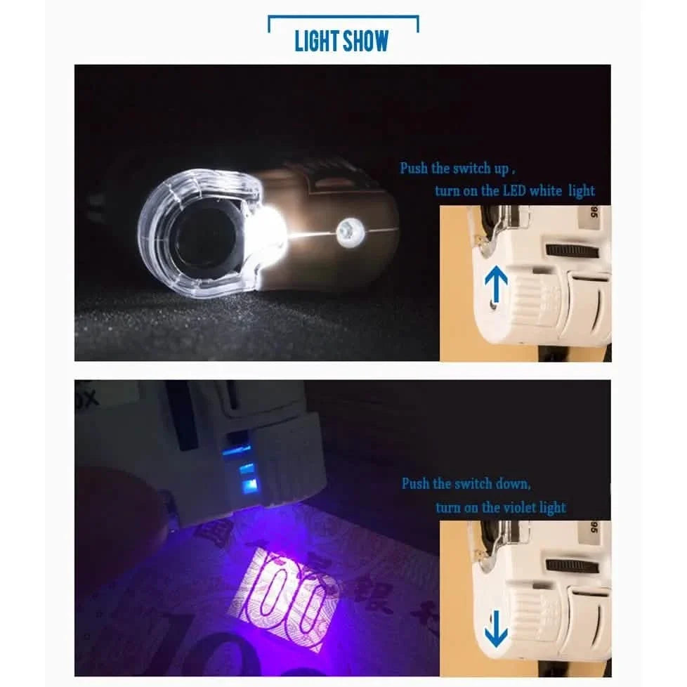 60X Handheld Magnifying Glass Mini Pocket Microscope Health & Wellness - Tophatter Daily Deals