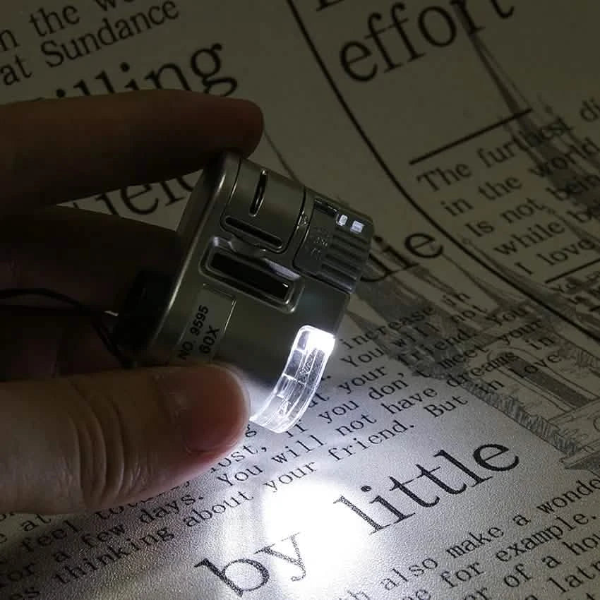 60X Handheld Magnifying Glass Mini Pocket Microscope Health & Wellness - Tophatter Daily Deals