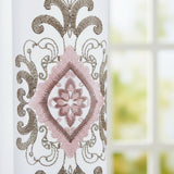 Embroidered Medallion Curtain Set – 2 Panel Window Drapes with Attached Backing & Matching Valance Furniture & Decor - Tophatter Daily Deals