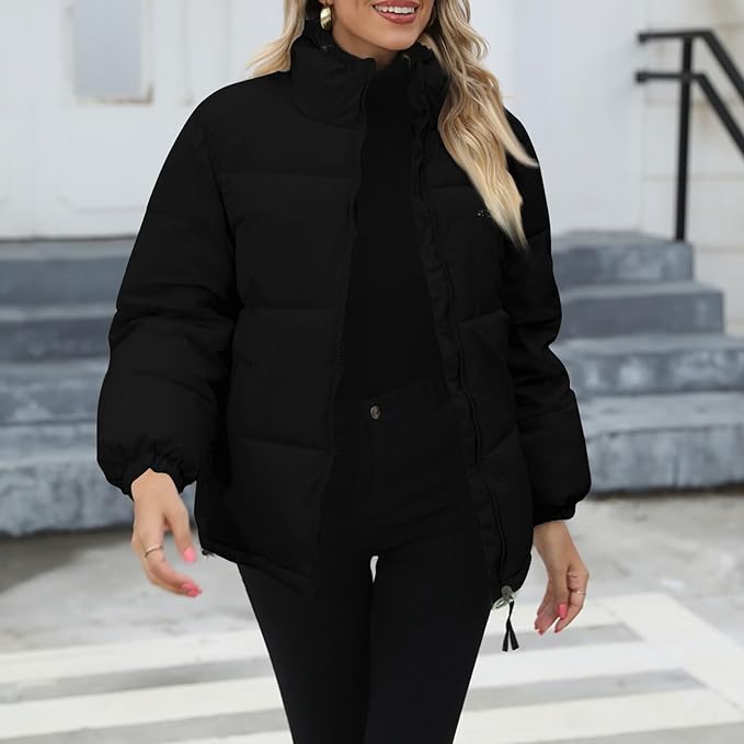 Insulating Women's Puffer Jacket - Quilted, For Winter - Tophatter Daily Deals