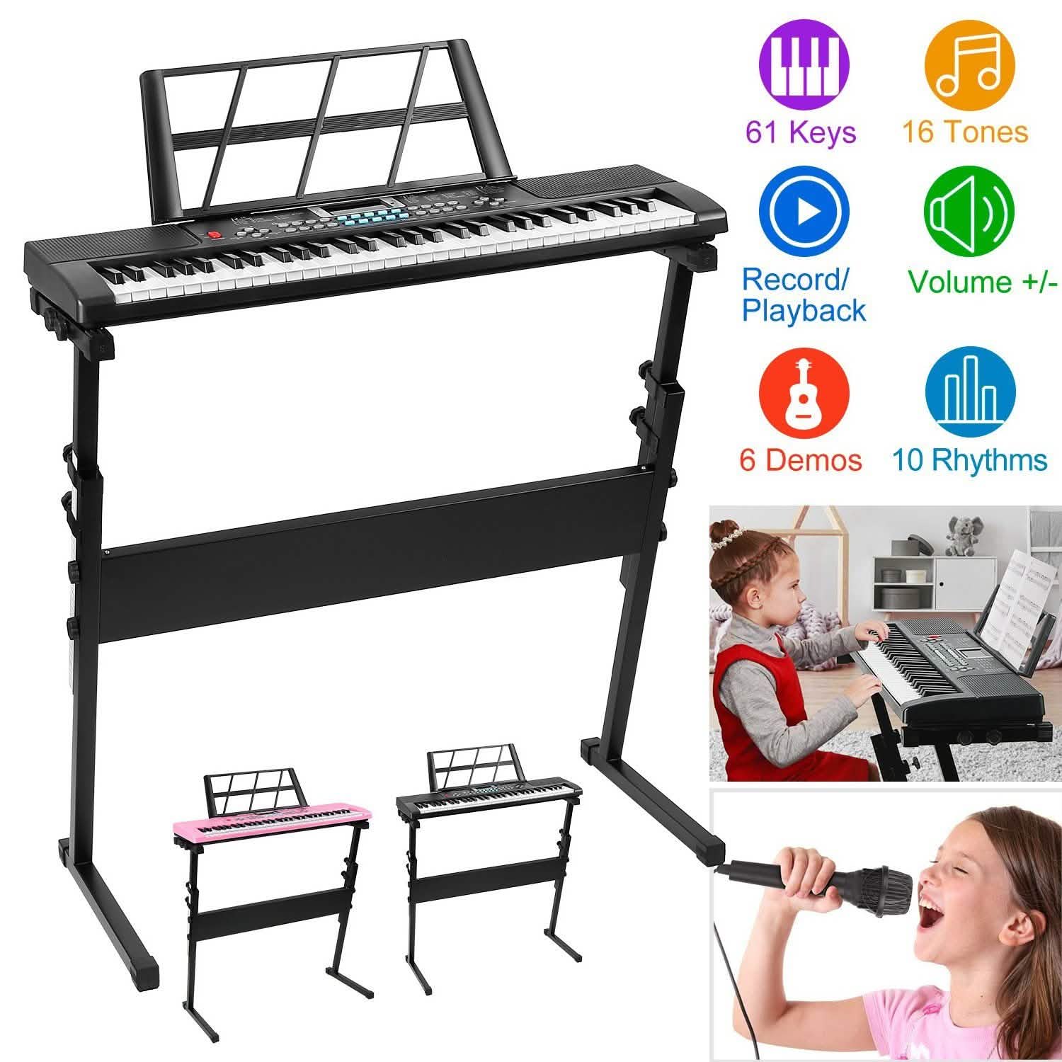 61 Keys Digital Music Electronic Keyboard Toys & Games - Tophatter Daily Deals