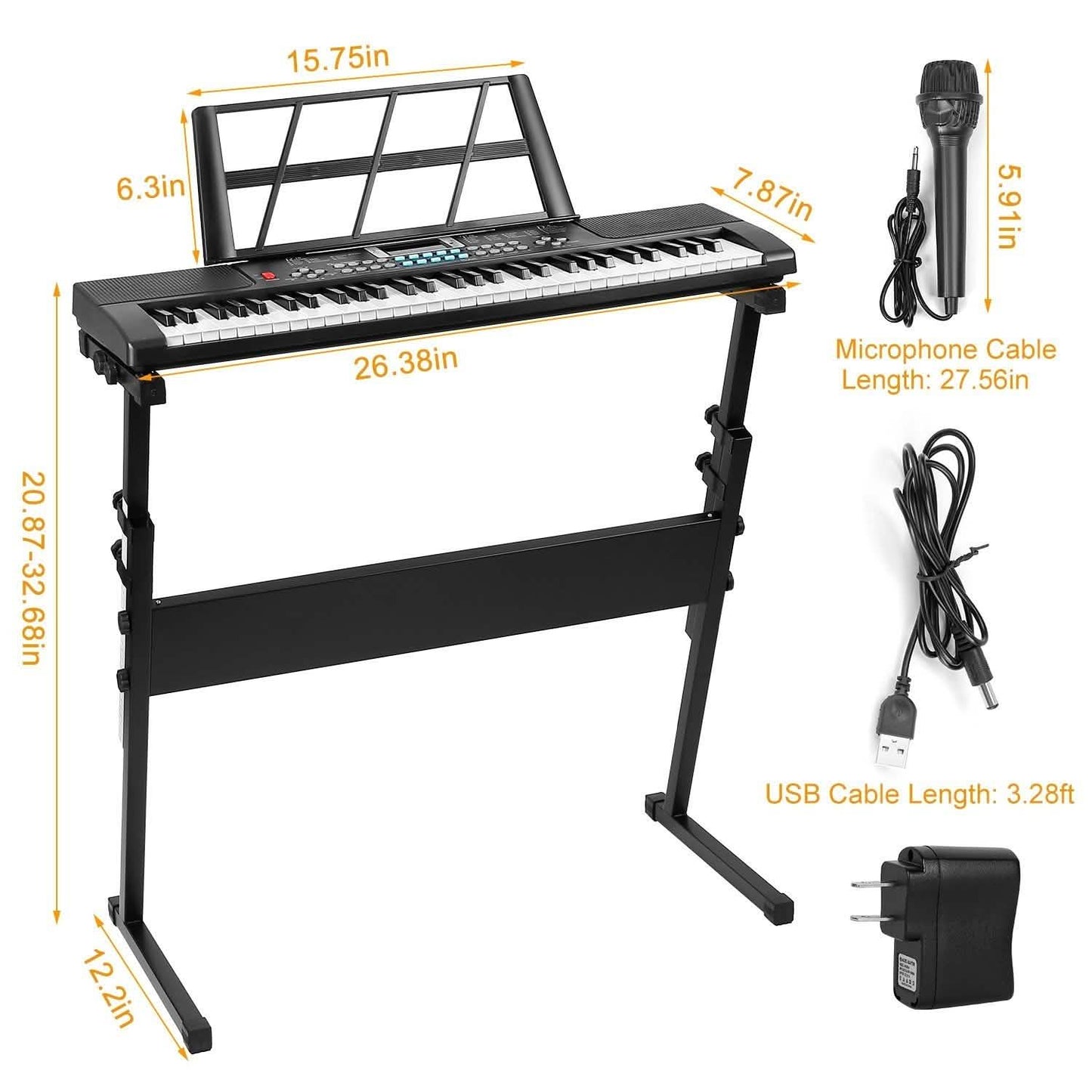 61 Keys Digital Music Electronic Keyboard Toys & Games - Tophatter Daily Deals