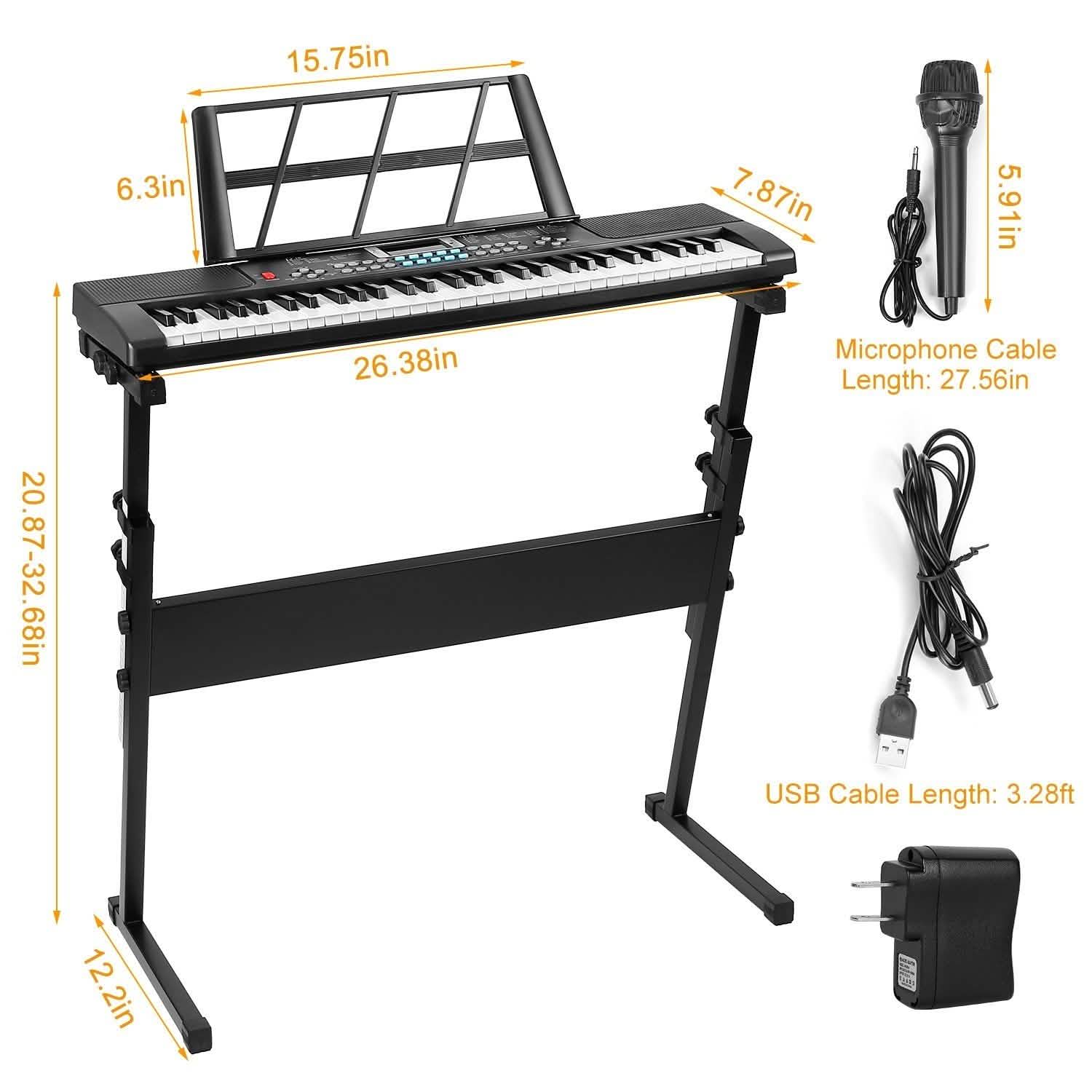61 Keys Digital Music Electronic Keyboard Toys & Games - Tophatter Daily Deals