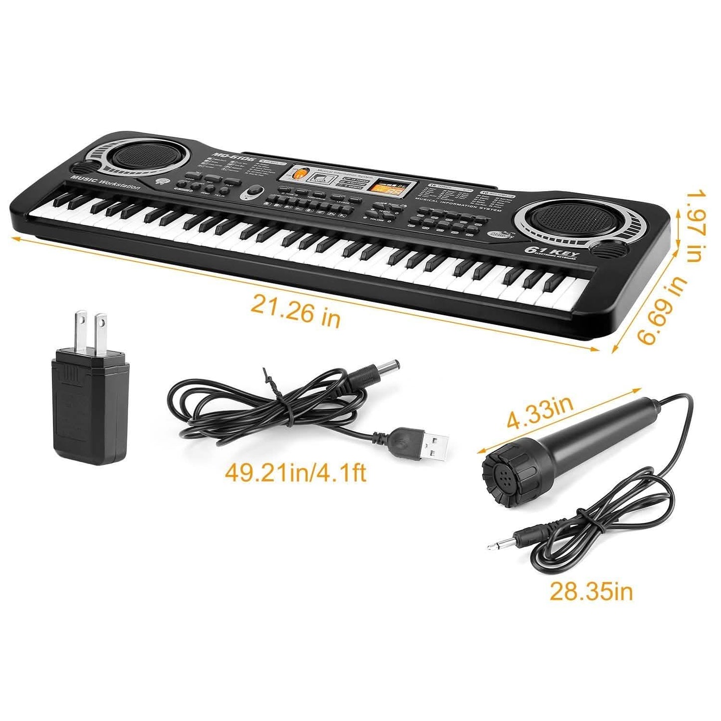 61 Keys Digital Music Electronic Keyboard Toys & Games - Tophatter Daily Deals