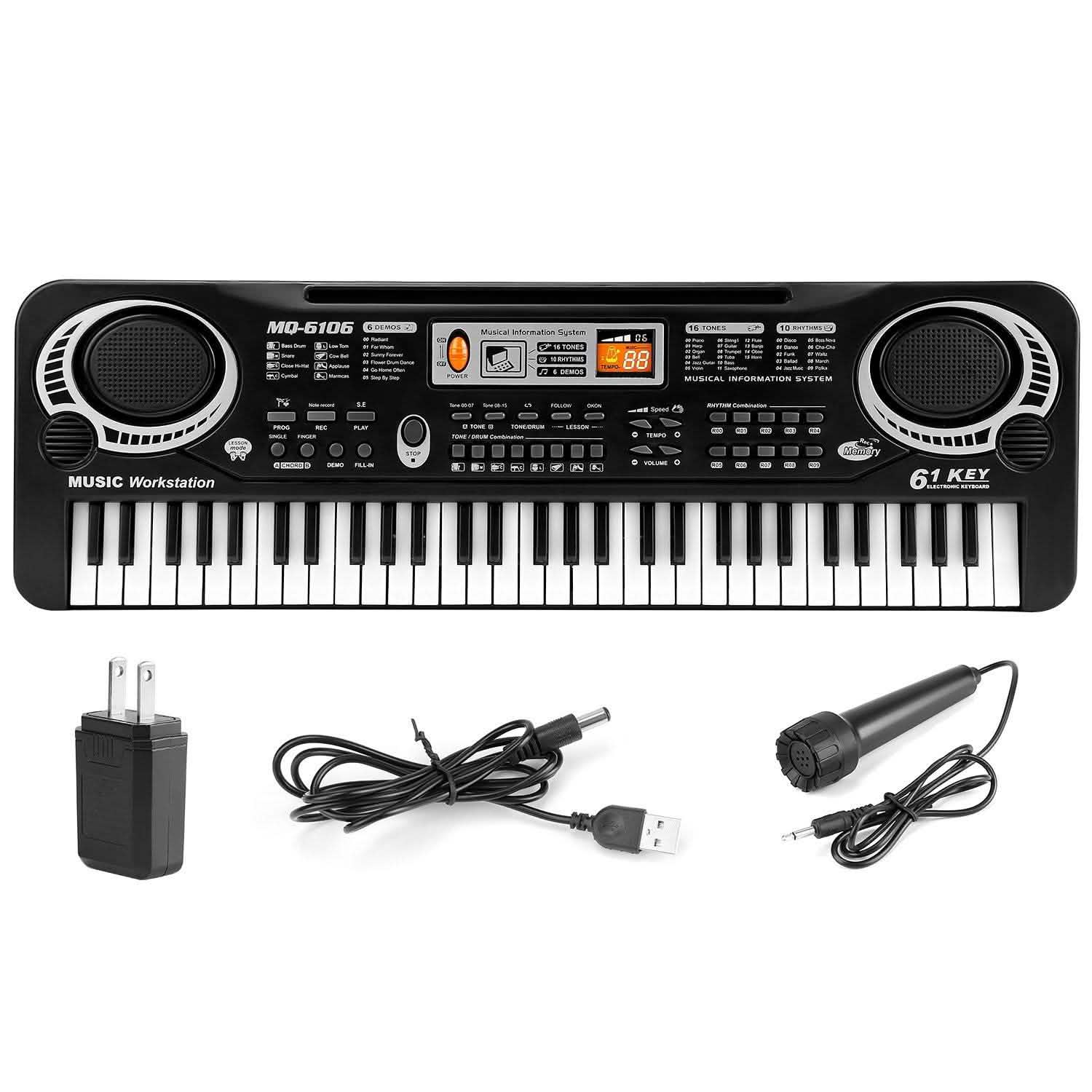 61 Keys Digital Music Electronic Keyboard Toys & Games - Tophatter Daily Deals