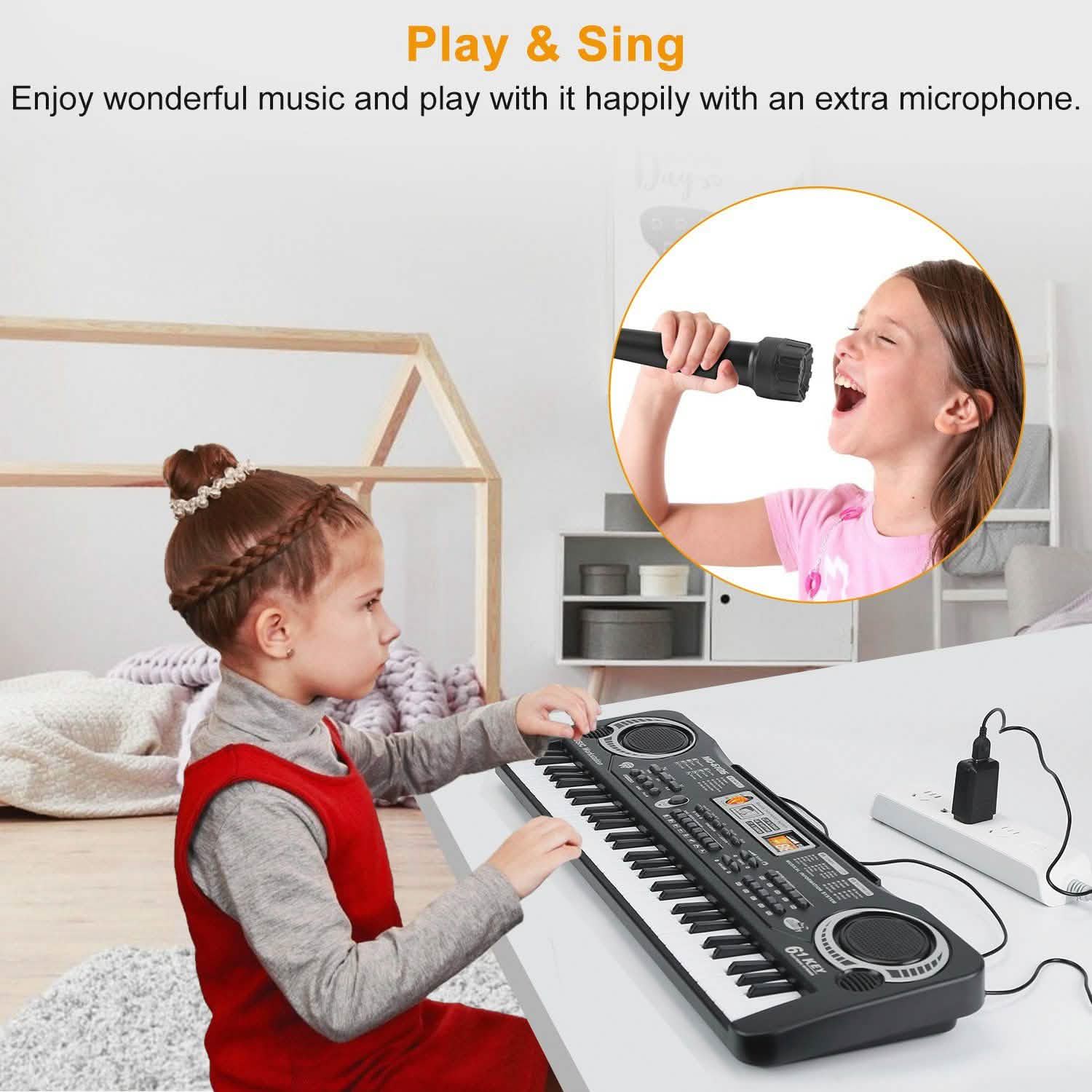 61 Keys Digital Music Electronic Keyboard Toys & Games - Tophatter Daily Deals