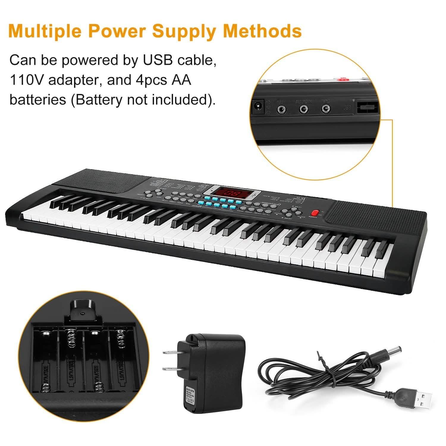 61 Keys Digital Music Electronic Keyboard Toys & Games - Tophatter Daily Deals