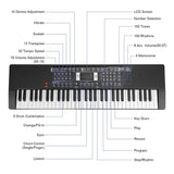 61 Keys Digital Music Keyboard Electronic Piano Computer Keyboards - Tophatter Daily Deals
