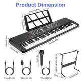 61 Keys Digital Music Keyboard Electronic Piano Computer Keyboards - Tophatter Daily Deals