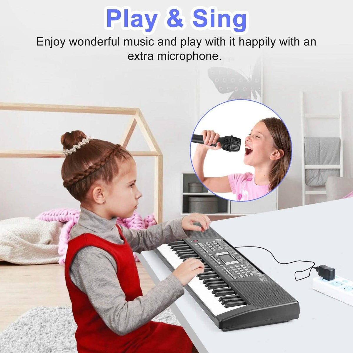 61 Keys Digital Music Keyboard Electronic Piano Computer Keyboards - Tophatter Daily Deals