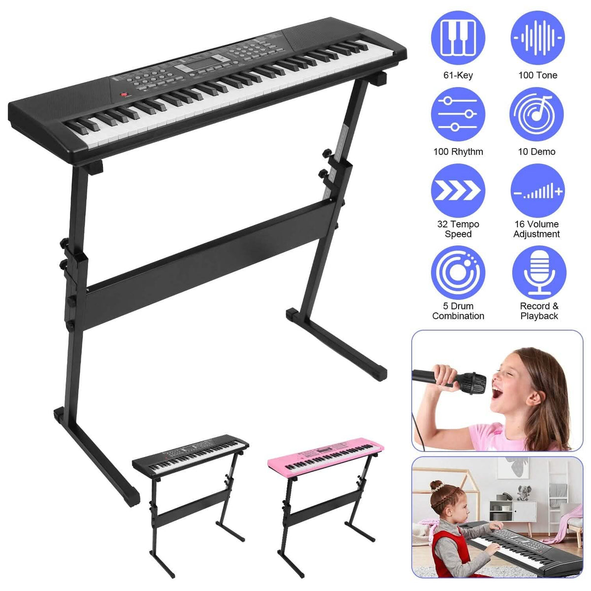 61 Keys Digital Music Keyboard Electronic Piano Computer Keyboards - Tophatter Daily Deals