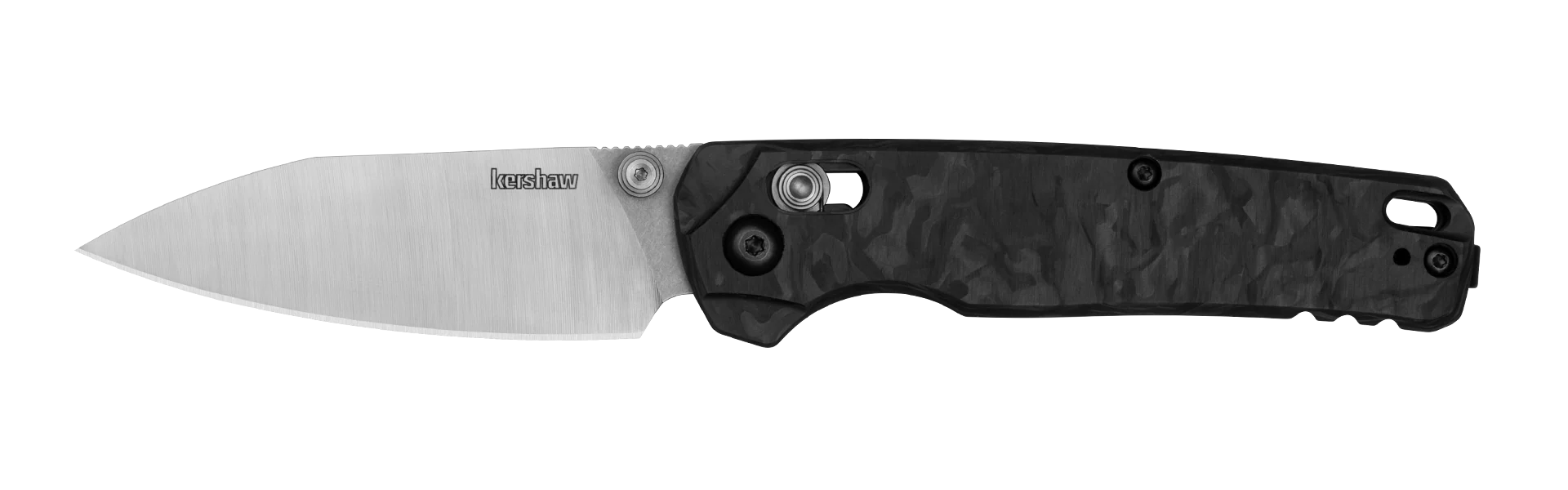 Kershaw Belair Carbon Fiber - DuraLock - KVT Ball Bearings - CPM-MagnaCut Steel - 6105CF Knives - Tophatter Daily Deals