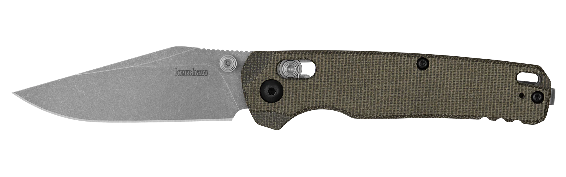 Kershaw Belair Clip Point - DuraLock - KVT Ball Bearings - Micarta Handle - CPM-MagnaCut Steel - 6106 Knives - Tophatter Daily Deals