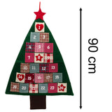 Christmas Tree Advent Calendar | Reusable 24 Pocket Advent Calendar - 90cm Advent Calendar - Tophatter Daily Deals