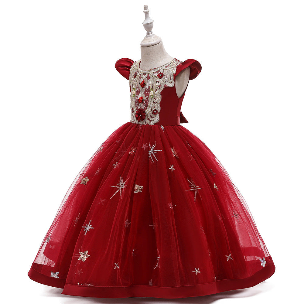 Banquet Evening Dress Girl Princess Tutu Little Host Performance Costume 0 - Tophatter Daily Deals