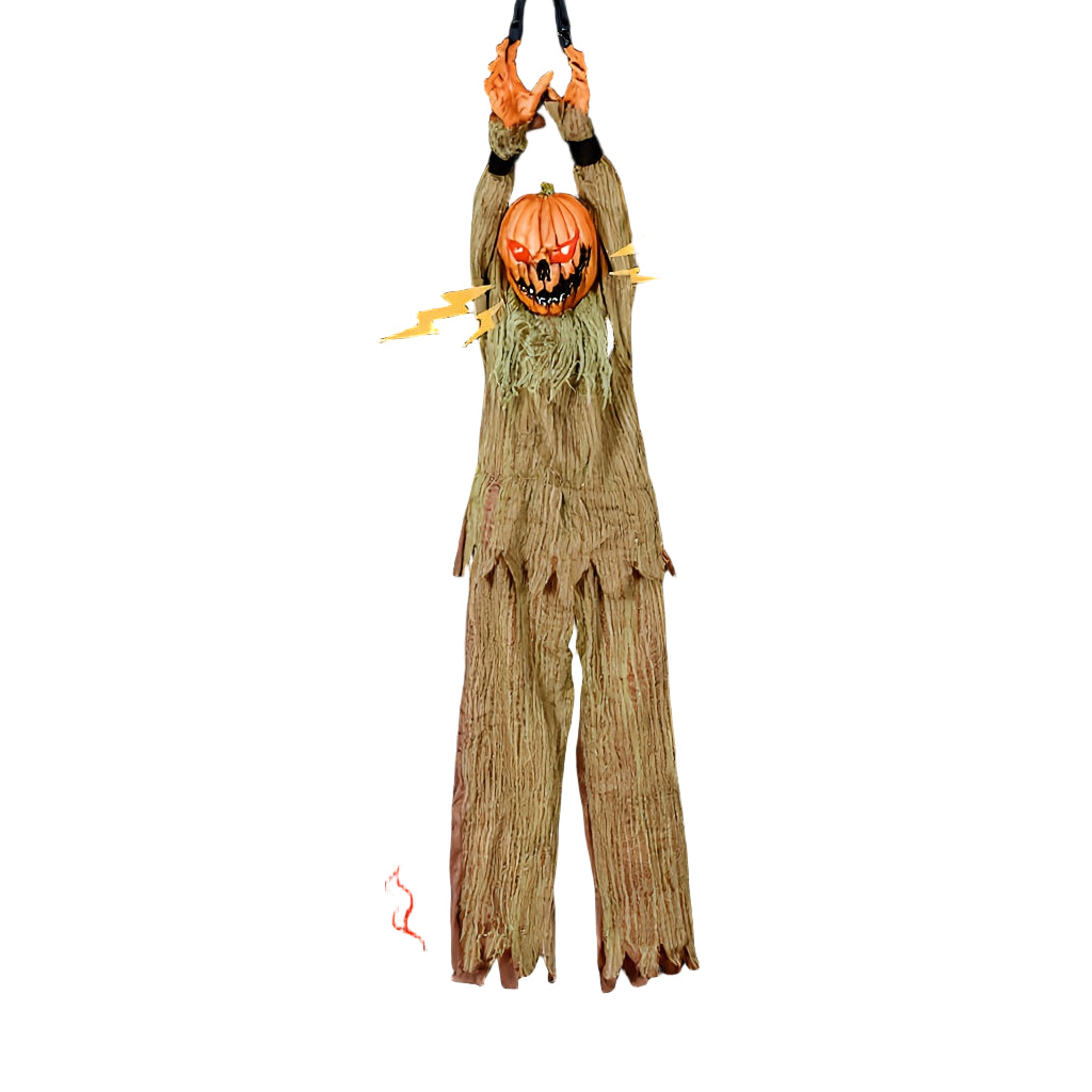 Pumpkin Head Pendant Halloween Decor with Sound and Lights Halloween - Tophatter Daily Deals