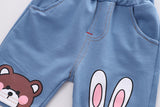 Boys Summer Cartoon Cute Casual Cotton T-shirt Short Sleeve Shorts Suit 0 - Tophatter Daily Deals