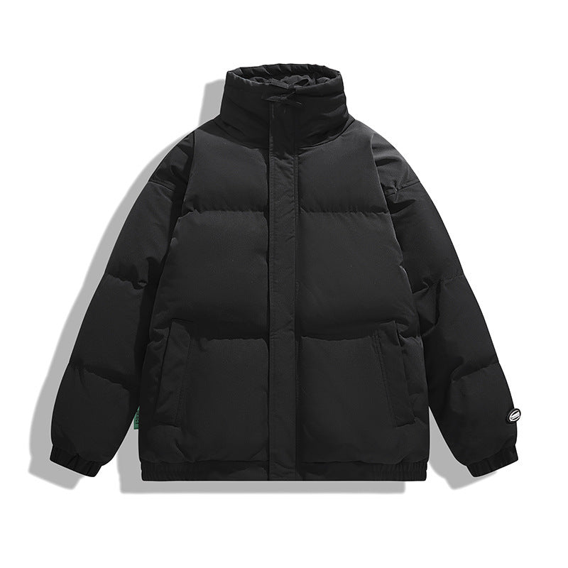 Warm Men's Puffer Jacket - Oversized Boxy Cut, Cotton Black 3D Changing Face Moving Picture Frame - Tophatter Daily Deals