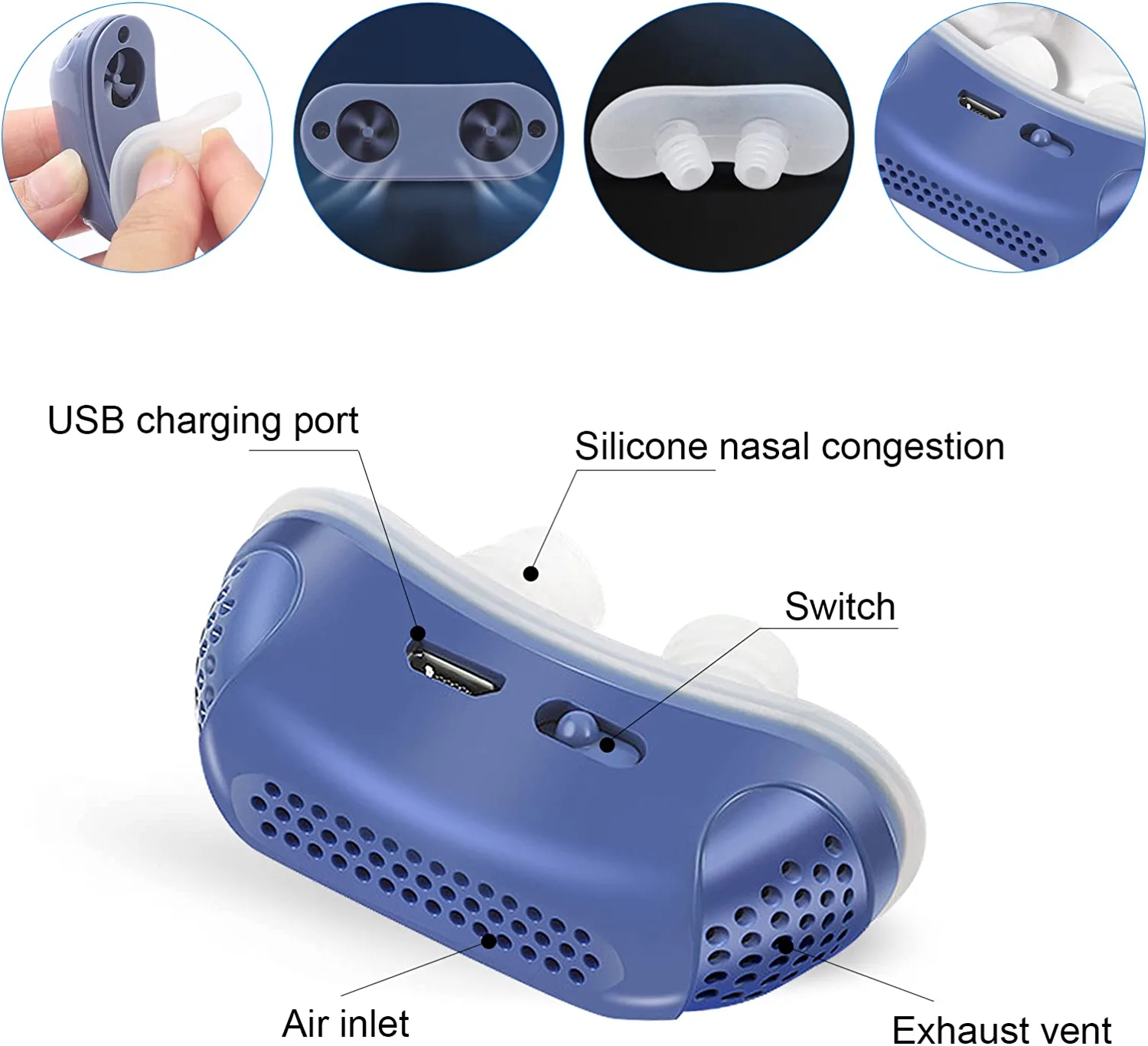 Anti Snoring Device Micro CPAP Travel Sleep Aid USB - Tophatter Daily Deals
