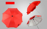 360 Degrees Pram Umbrellas Cart Accessories Adjustable Stroller Umbrella Red 0 - Tophatter Daily Deals
