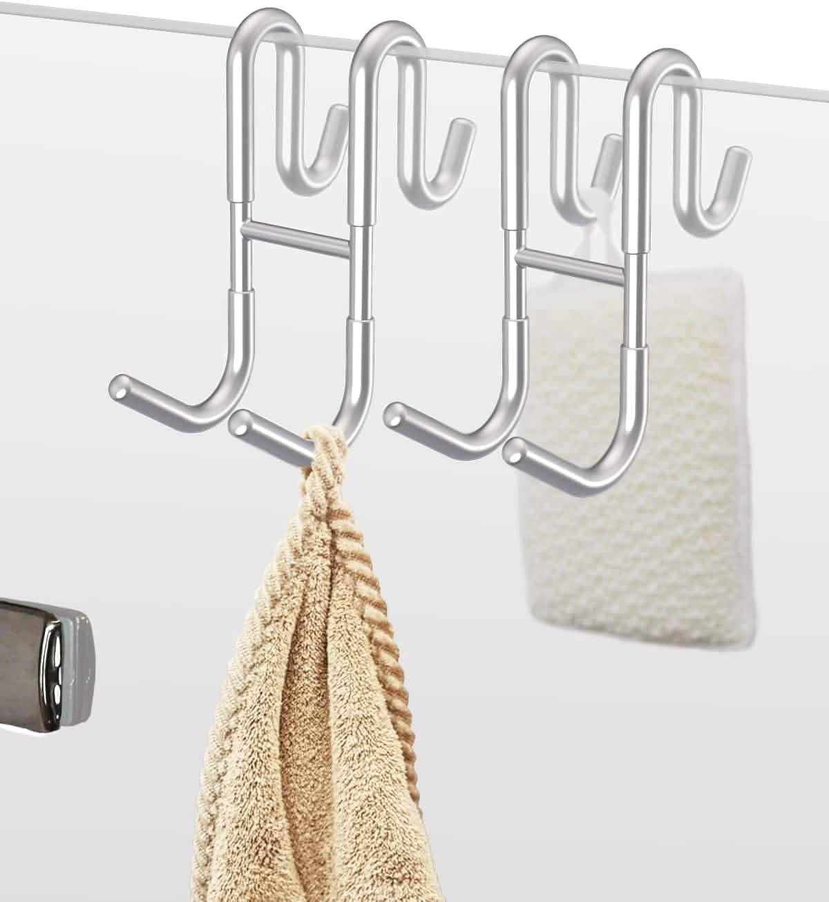 Rust-Resistant Door Mount Shower Hook – Strong Multifunctional Hanging Hook Gray Home Improvement - Tophatter Daily Deals