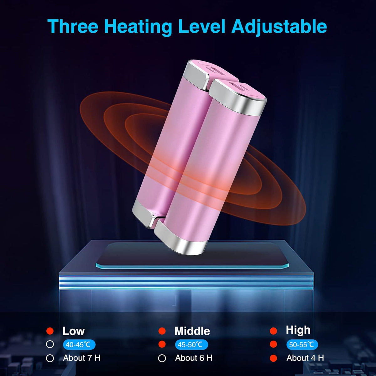 2 Packs Split-Magnetic Electric Reusable Handwarmer, 10000mAh & 360° Heating MAX 15 Hrs Warmth & 3 Levels Temp Portable USB Power Bank Health & Wellness - Tophatter Daily Deals