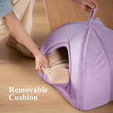 Kasentex Cat Bed, Lovely Tent with Removable Washable Pillow Cushion Pet Beds - Tophatter Daily Deals