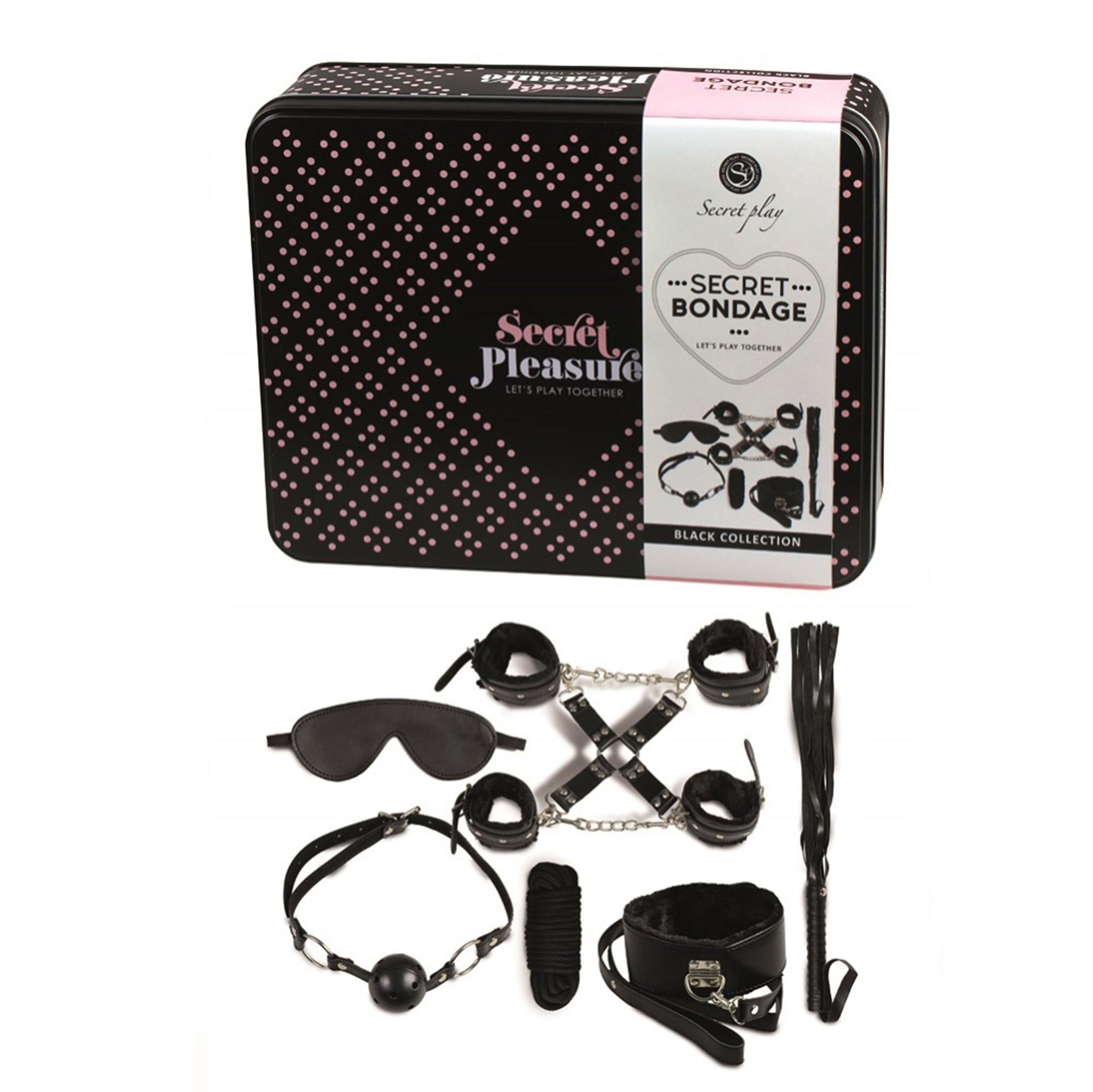 Secret Bondage Kit Black Collection – Vegan Leather Bondage Kit > Bondage Gear > Bondage Kits - Tophatter Daily Deals