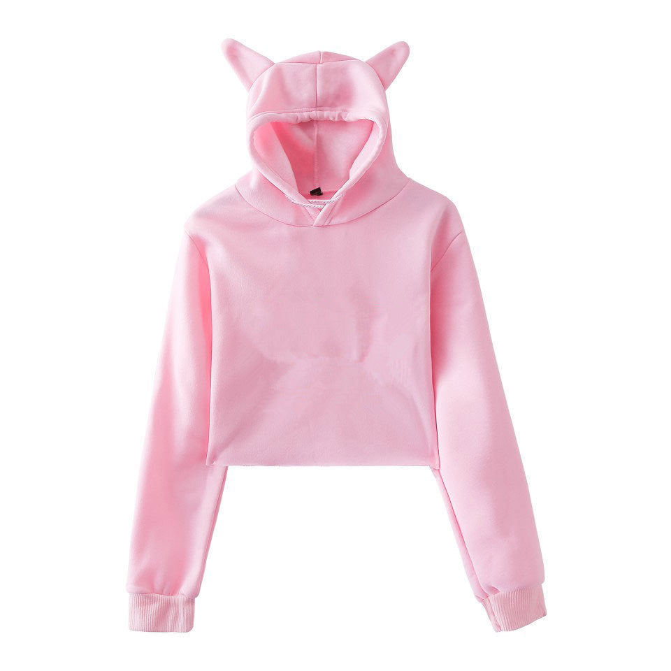 Soft Women's Cropped Hoodie - Boxy Relaxed Cut, Cotton Pink 3D Changing Face Moving Picture Frame - Tophatter Daily Deals