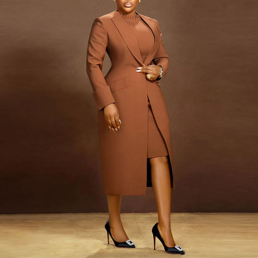 Back Slit Suit Vest Two-piece Set 0 - Tophatter Daily Deals