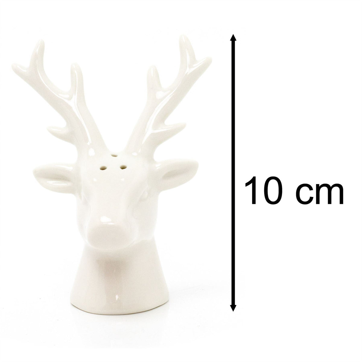 Ceramic Reindeer Salt & Pepper Set | 2 Piece Christmas Salt and Pepper Pots Salt and Pepper Shakers - Tophatter Daily Deals