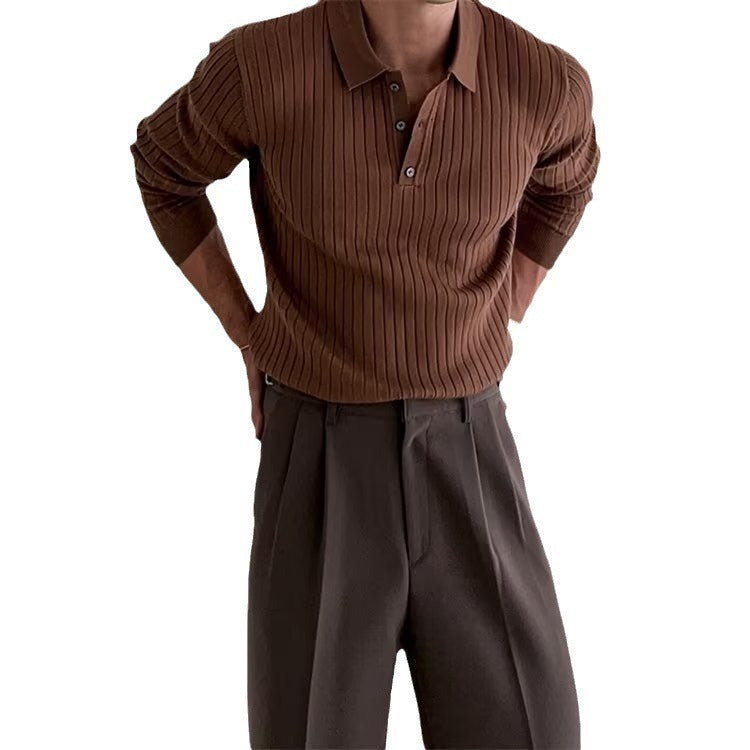 Fitted Men's Polo Shirt - Slim Ribbed Knitted, Smart Casual 3D Changing Face Moving Picture Frame - Tophatter Daily Deals