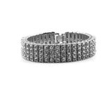4 Row Tennis Bracelet Silver 0 - Tophatter Daily Deals