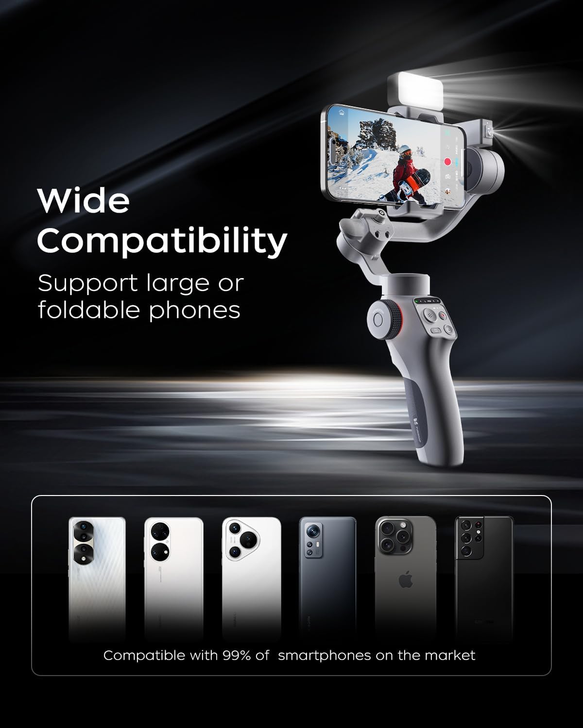 AI Tracking Gimbal Stabilizer for Smartphone Smartphone Gimbals - Tophatter Daily Deals